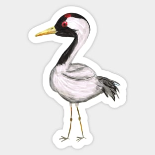 Cute crane watercolor Sticker